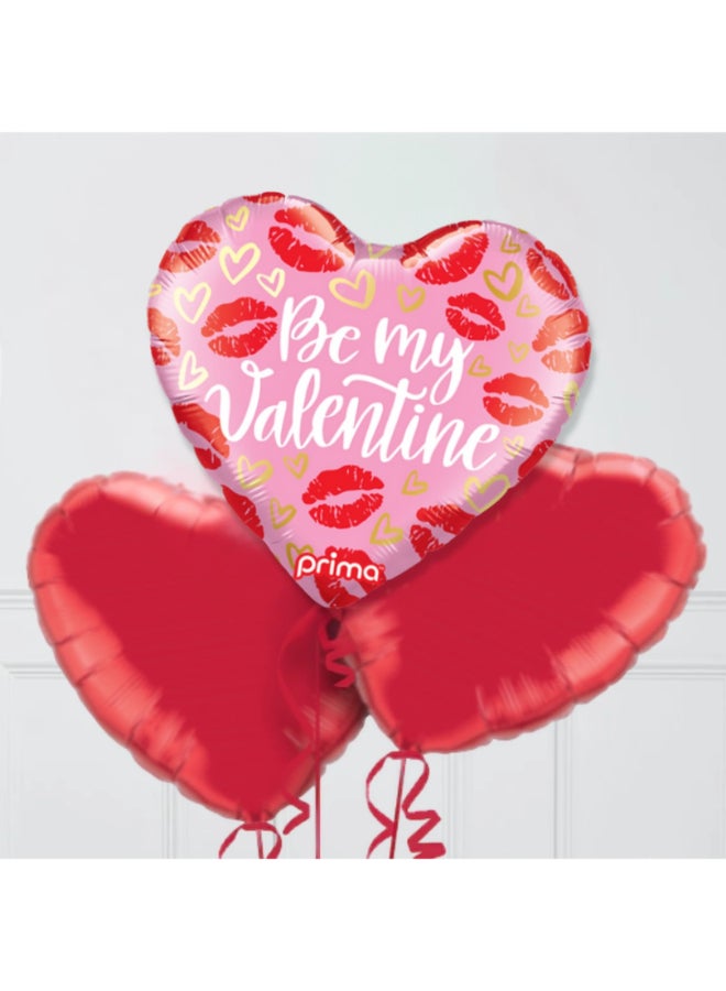 Party Camel 18" Heart Be My Valentine Kisses Foil Balloon - Image 3